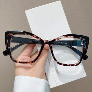 Tortoiseshell black frame transparent sheet