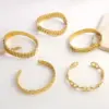 Wholesale Simple Style Commute Geometric Grain 18K Gold Plated Gold Plated 304 Stainless Steel Wholesale Bangle