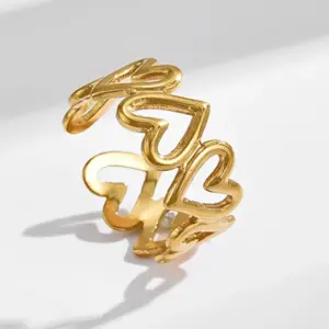 7 [Af44] Positive and Negative Love Ring / Gold