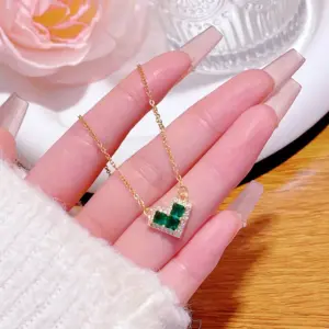 Yxl9216 Lvzuan Heart Necklace / Gold