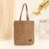 oly-80c78970822a224a92337743fbb428b7 Wholesale Popular environmentally friendly cork shoulder tote bag bohemian style commuter bag canvas bag