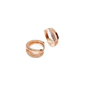 Double Layer Diamond Earrings (Copper Plating Rose Gold)