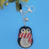Wholesale Cartoon Christmas Penguin Diamond Set Keychain