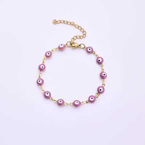 Wholesale Ethnic Style Classic Style Artistic Eye 304 Stainless Steel Gold Plated Bracelets In Bulk