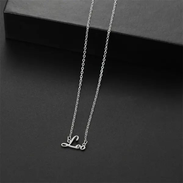 Wholesale PVD Coated 18K Gold Real Plated Letter Constellation 201 Stainless Steel Modern Style Classic Waterproof Non Tarnish Pendant Necklace