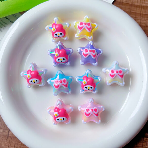 Wholesale Cartoon acrylic heavy hand-painted beads