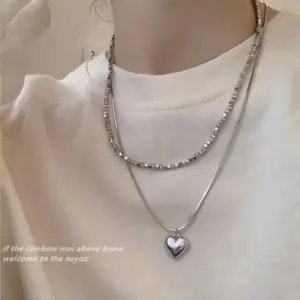 Splicing Double Layers Loving Heart