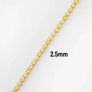 Yellow Diamond 2.5mm Necklace