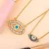 Wholesale Colorful Eye Eye Copper Retro Fashion Necklace