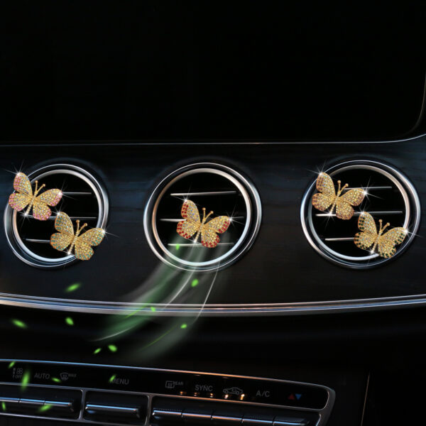 oly-80f083048bd47700ddb0c994d10262d9 Wholesale Fashion car interior perfume clip exquisite butterfly diamond air conditioning air outlet goddess temperament car aromatherapy clip