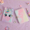 Wholesale Cartoon big-eyed unicorn plush notebook