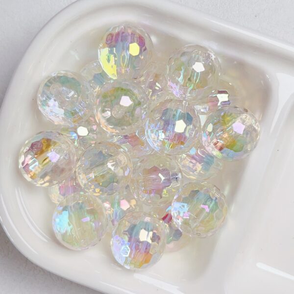 Wholesale 16mm High goods uv cut surface candy heart disco jumping beads straight hole beaded diy mobile phone chain keychain material jewelry accessories