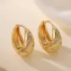 Wholesale 1 Pair Ig Style Simple Style Geometric Plating Inlay Copper Zircon 18k Gold Plated Earrings