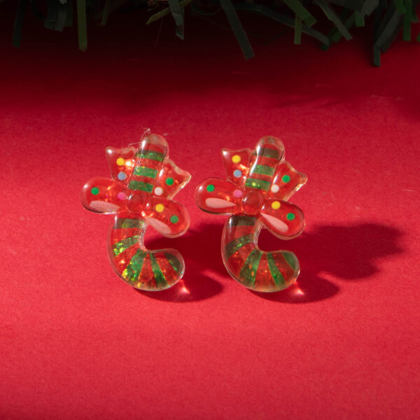 Wholesale Christmas resin Christmas tree snowman Santa Claus earrings