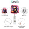 Wholesale Halloween Pumpkin Bow Ghost Black Cat Easy Pull Buckle Telescopic Rotating Doctor Nurse Telescopic Id Buckle Badge