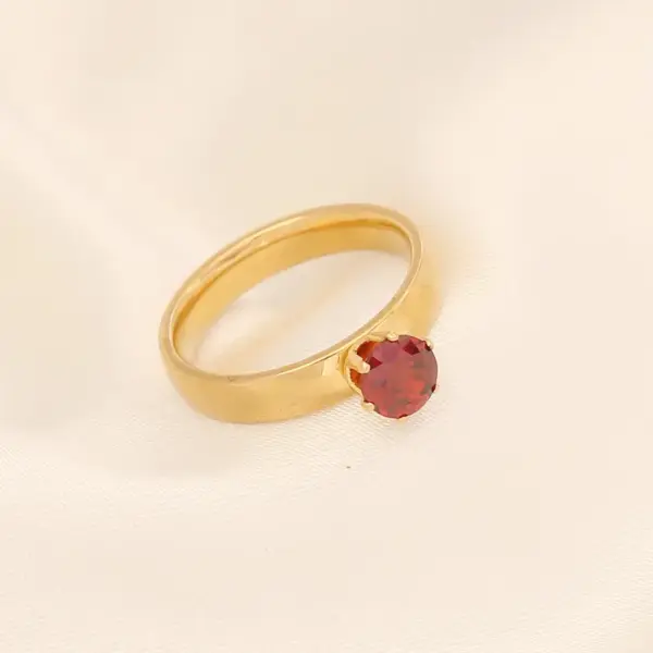 Wholesale Fashion Geometric Stainless Steel Imitation Diamond Plating Rings 1 Piece