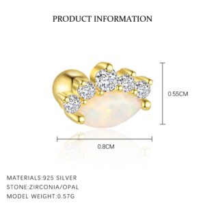 E4685-gold color/single / 925 silver
