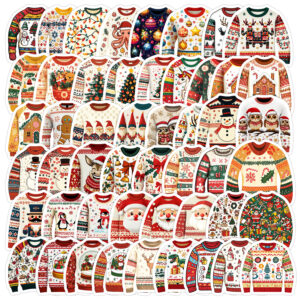 Wholesale 50 Christmas sweater graffiti stickers decorative stickers creative Christmas stickers