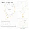 Wholesale PVD Coated 14K Gold Real Gold Plated Geometric 304 Stainless Steel Fashion Waterproof Non Tarnish 304 Stainless Steel Necklace