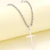 Wholesale Jewelry Hip-Hop Cross 304 Stainless Steel Pendant Necklace