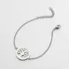 Wholesale PVD Coated Real Gold Plated Tree Coconut Tree Lotus 201 Stainless Steel Simple Style Waterproof Non Tarnish 201 Stainless Steel Bracelets