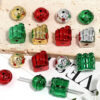 Wholesale Christmas Metallic Bow DIY Through-Hole Beads