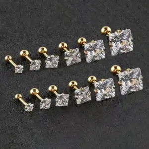 Gold / 3/4/5/6/7/8 Six Pairs Set