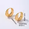 1 Pair Simple Style Geometric Plating Copper Hoop Earrings Drop Earrings