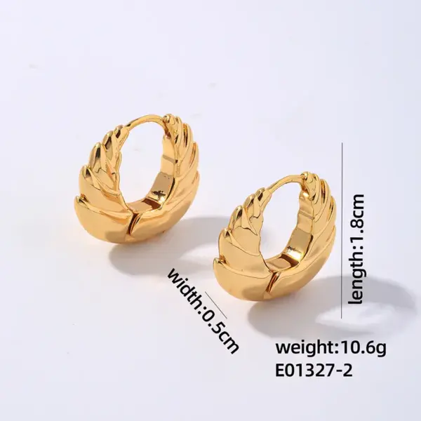 1 Pair Simple Style Geometric Plating Copper Hoop Earrings Drop Earrings