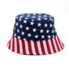 Wholesale Foreign trade explosions hat American flag Stars and Stripes star fisherman hat men and women outdoor travel sunshade basin hat