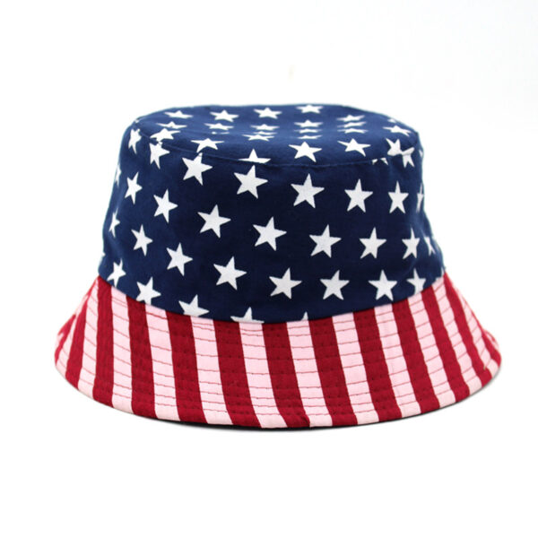 Wholesale Foreign trade explosions hat American flag Stars and Stripes star fisherman hat men and women outdoor travel sunshade basin hat
