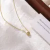 Wholesale Ion Plating (IP) 16K Gold Real Gold Plated Heart Shape 304 Stainless Steel Cute Hip-Hop Waterproof Non Tarnish 304 Stainless Steel Pendant Necklace