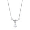 Wholesale s999 Sterling Silver Water Drop Necklace Light Luxury Niche ins Sweater Clavicle Chain Women's Simple Design Sense High-end Jewelry