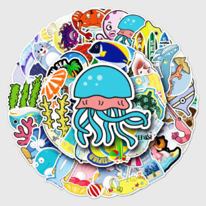 Wholesale 50 marine INS wind cartoon graffiti stickers laptop car trunk waterproof decorative stickers