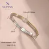 Wholesale Elegant XUPING Simple Style Color Block 304 Stainless Steel 18K Gold Plated Raw Steel Bangle In Bulk