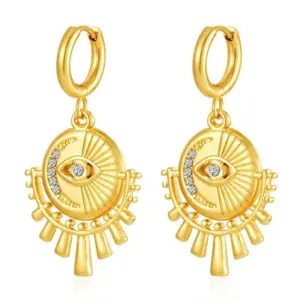 Golden Sky Eye with Diamond Ear Clip MS-678
