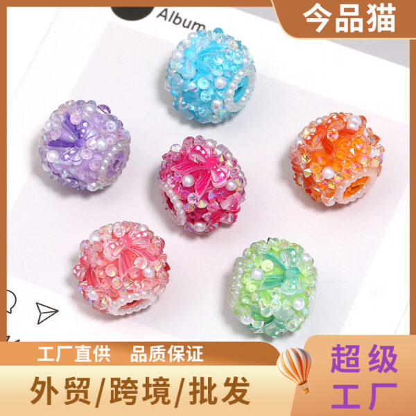 oly-8132b8607d64199297fcf22ea136afb6 Wholesale Loose Acrylic Flower Beads - Luxurious and Versatile