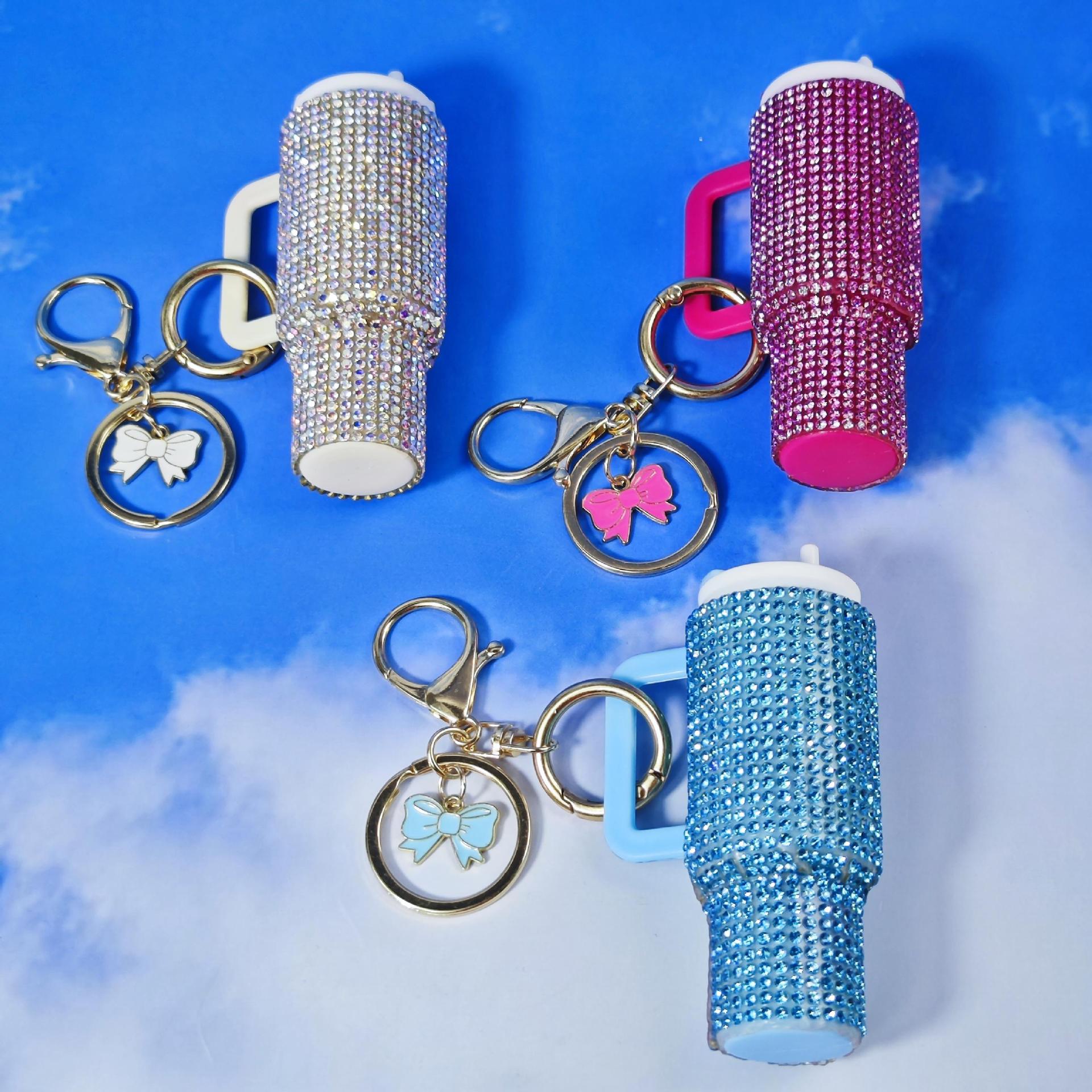 Wholesale Cross-Border Mini Ice Keychain New Product Keychain Pendant Mother's Day Keychain Can Hold Lipstick Backpack Pendant