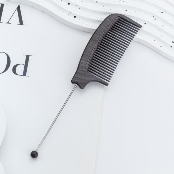 Wholesale Manufacturer Wholesale DIY Beaded Wood Grain Comb Hairdressing Highlight Comb Beauty Styling Comb Steel Needle Comb Plastic Pointed Tail Comb