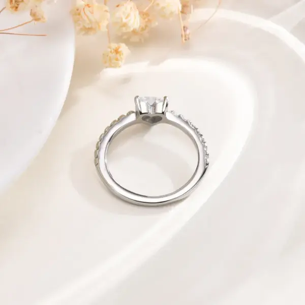 Wholesale PVD Coated Real Gold Plated Heart Shape 304 Stainless Steel Elegant Simple Style Shiny Waterproof Non Tarnish Rings