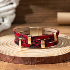 24110505-red / Leather + alloy