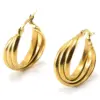 Fashion Geometric Plating 304 Stainless Steel 18K Gold Plated Stainless Steel Earrings
