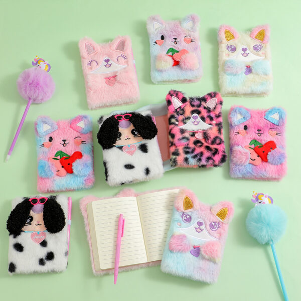 Wholesale Cartoon Animal Series Plush Notebook