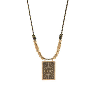 Black square necklace