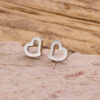 Wholesale Classic Mini Irregular Love Fashion Heart-Shaped Earrings Stainless Steel Hollow Sweet Girls Earrings Manufacturer