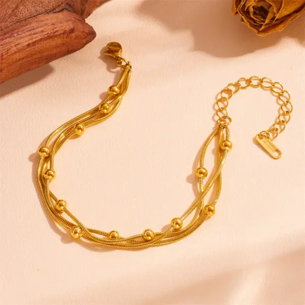 304 Stainless Steel Star Heart Shape Butterfly PVD Coated 18K Real Gold Plated Sweet Simple Style Waterproof Non Tarnish Gold Sier Bracelets Anklet