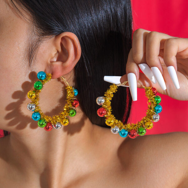 Wholesale Christmas color earrings niche design earrings