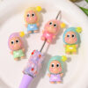 Wholesale DIY Cartoon Rubber Bead Plush Toy Keychain OLY Exclusive