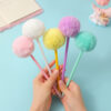 Wholesale Cute girl plush ball gel pen