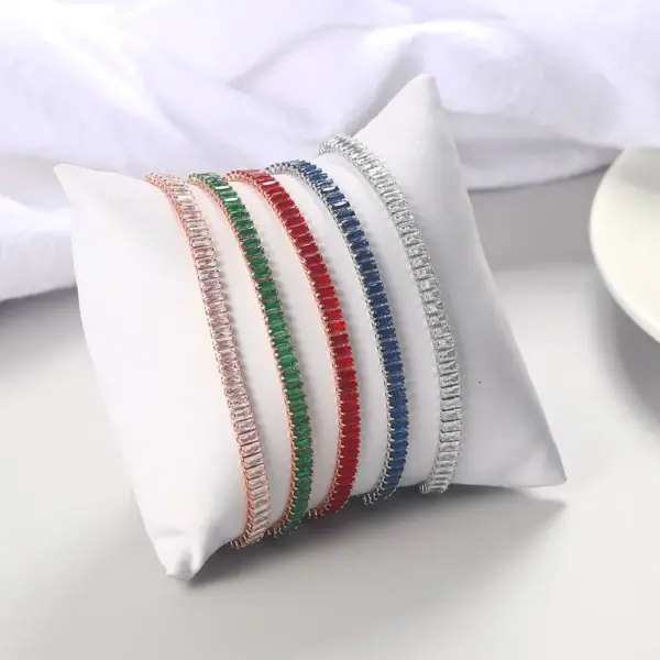 Wholesale Fashion Geometric Copper Inlay Zircon Bracelets 1 Piece